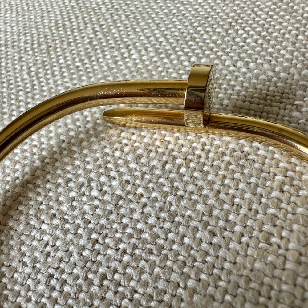 LUXURY Nail Bracelet Gold Color Size Medium - Picture 11 of 11